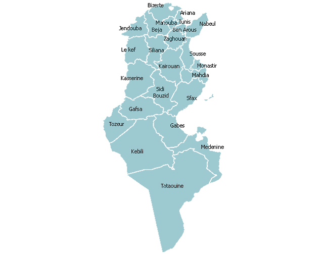 map Tunisie